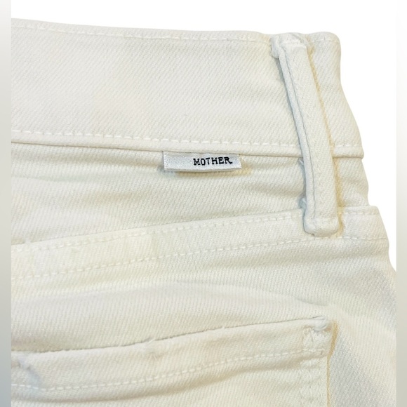 Mother The Rascal Crop Frey, Jeans, Straight Leg, Color Cream Puff, Size 27 - Picture 3 of 14